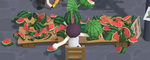 西瓜摊主大战买瓜人(趣味对战游戏) 西瓜摊主大战买瓜人(趣味对战游戏)