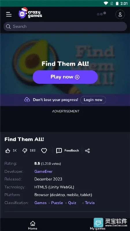 CrazyGames(游戏资源平台)